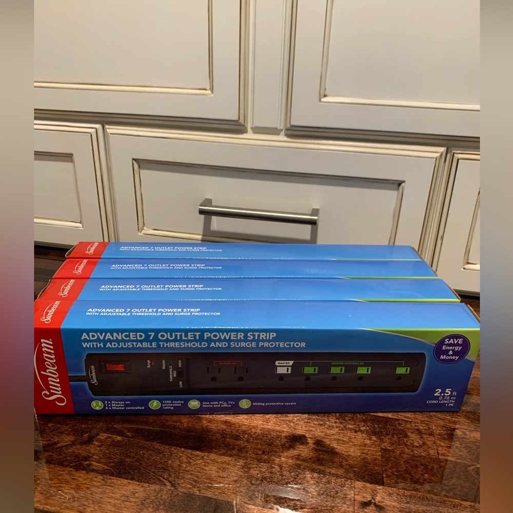 Sunbeam Advanced Outlet Power Strip w/ Surge Protectors - Lot of (4)
